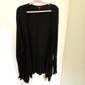 Torrid long light weight black cardigan